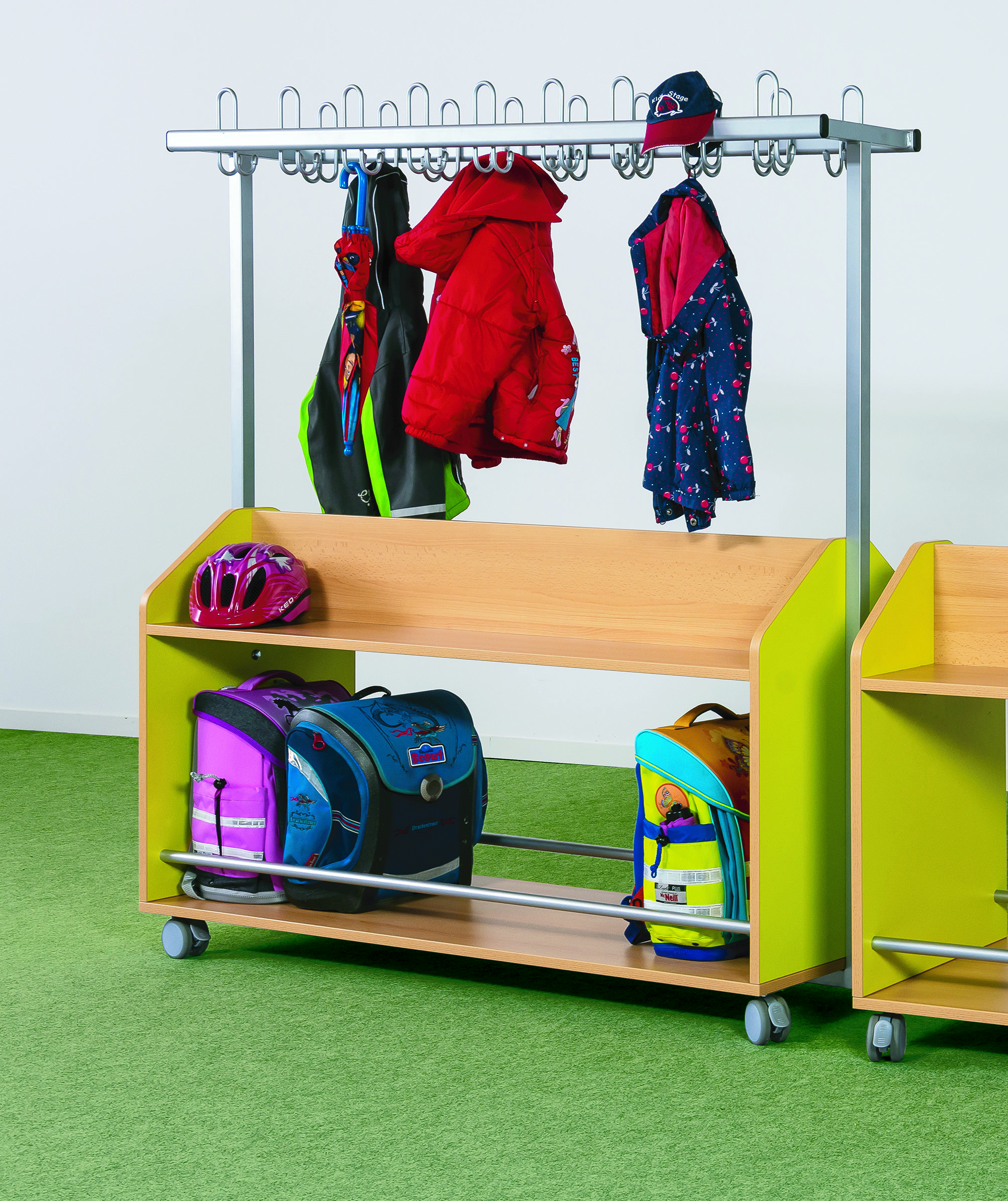 Garderobenwagen Kita doppelseitig | Niesky Möbelshop